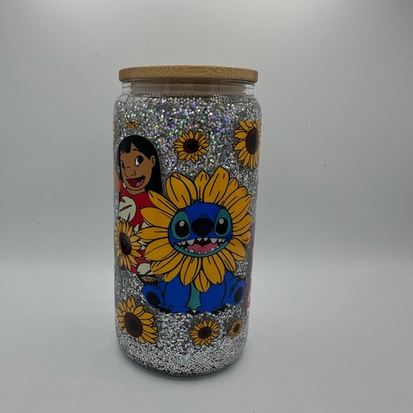 LILO & STITCH custom snowglobe tumbler 16oz - Picture 1 of 5